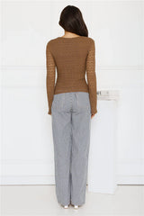 Maple Haze Long Sleeve Top Brown