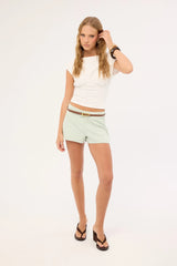 Luck & Trouble Avani Low Rise Tailored Shorts Mint