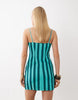 Nobody's Child Palma linen blend cami mini dress in blue stripes