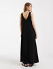 trapeze maxi dress in black