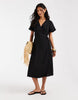 ONLY wrap midi dress in black