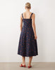 Abercrombie & Fitch sleeveless midi dress with godet hem in red and navy floral print