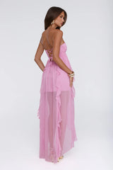 The Attention Rule Strapless Maxi Dress Pink