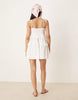 ruffle tiered mini sundress in white