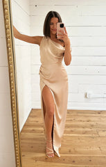 Jodie Dress ~ Champagne Luxe Satin