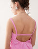 COLLUSION woven mini dress with strappy back in pink