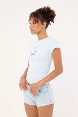 Luck & Trouble Hidden Horizon Baby Tee Blue