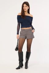 Luck & Trouble Duke Tailored Shorts Grey