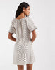 ONLY short sleeve mini dress in white polka dots