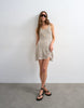 Topshop knit metallic crochet mini dress in gold
