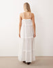 Iisla & Bird ruffle maxi dress in white