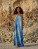 4th & Reckless plisse bandeau maxi dress in blue ombre