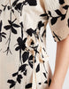Object long midaxi wrap dress in contrast floral print