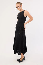Lioness Tidal Midi Skirt Ink