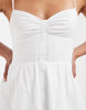 Hollister strappy button front mini dress in white