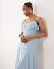 Vero Moda Tall ruffle bust chiffon midi cami dress in light blue