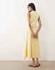 sleeveless maxi dress with knot detail in buttermilk yellow