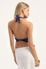 Palmer Halter Top Blue