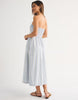 Abercrombie & Fitch bandeau S-line midi dress in blue stripe