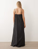 JDY cheesecloth sleeveless maxi dress in charcoal gray