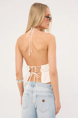 Perfect Stranger Immy Halter Top White