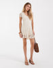ONLY v-neck lace mini dress in white