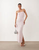 lace trim ellen slip cami dress in pink