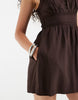 Hollister scoop neck a line mini dress in brown