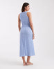 ONLY sleeveless midaxi smock dress in blue gingham