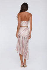 Sparkle Vibes Only Sequin Midi Skirt Multi