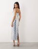 ARRANGE linear encrusted column cami maxi dress in ice blue