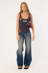 Neovision Inked Singlet Tank Top Washed Black
