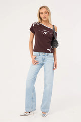 Neovision Modulate Off Shoulder Top Brown