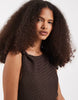 Vero Moda textured twist detail maxi dress in chocolate brown
