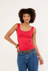 L&t Sophia Singlet Tank Top Red
