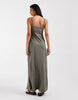 ONLY bust detail maxi cami dress in khaki