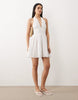 Iisla & Bird eyelet halterneck dress in white