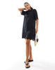 ONLY pointelle details mini dress in black