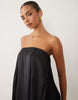 modal bubble bandeau maxi dress in navy blue