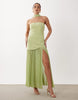 Gina Tricot dropped waist scarf maxi dress in green