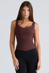 chocolate corset top