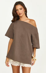 Ruby Top - shirt in Chocolate
