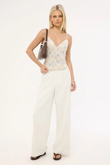 Luck & Trouble Mila Sequin Cami Top Cream