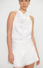 Brynn Mini Dress ~ Shadow Stripe White