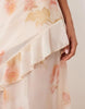 chiffon ruffle asymmetric hem maxi dress in vintage floral