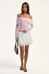 Perfect Stranger Celine Off Shoulder Top Mauve