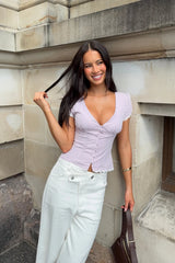 Luck & Trouble Gemma Short Sleeve Blouse Pink