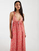 Free People Sorrento boho maxi dress in floral berry combo