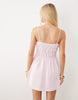 cami with shirring detail mini dress in lilac