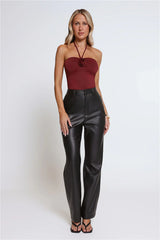 Born To Tease Halter Top Wine